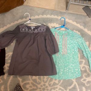 2 girls blouses medium